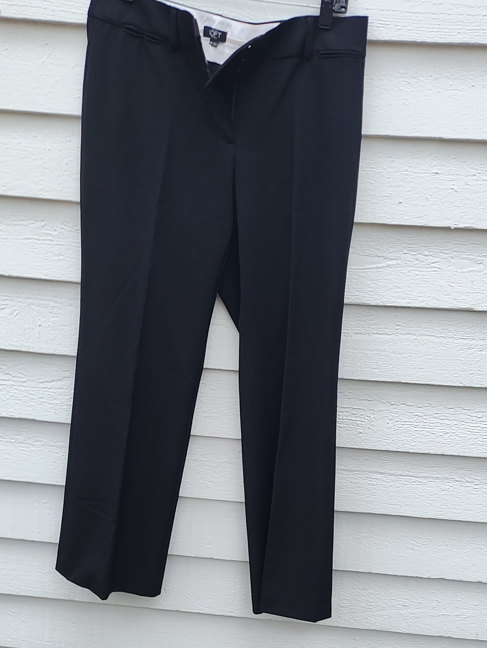 LOFT Black Women's Julie Trouser Straight-Leg Dress Pants
